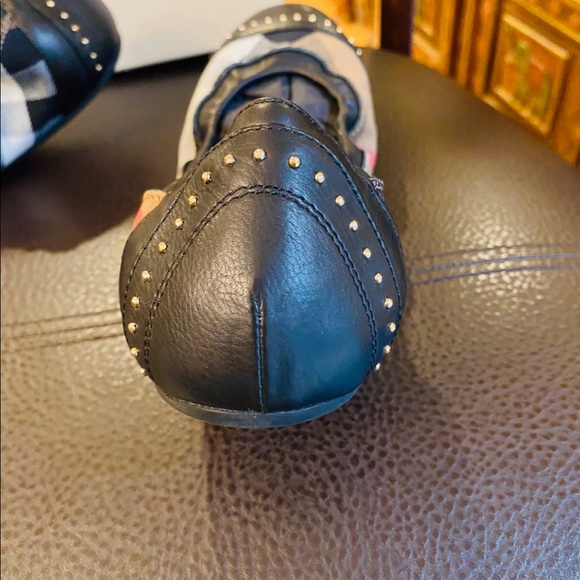 Burberry check ballerina flats with  studs - Picture 6 of 7